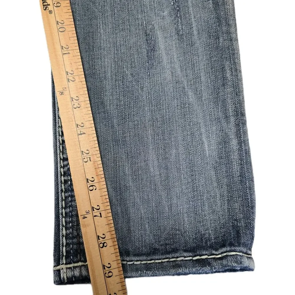 Rock Revival TYME Mens Jeans Straight Leg Size 29 Distressed Thick Stitch MMA - Picture 11 of 12